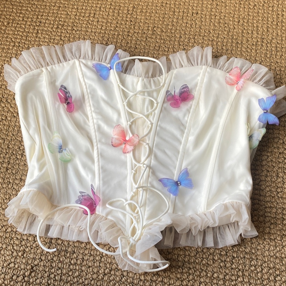 Fashion Nova Mariposa Butterfly Corset Top